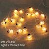 Cordão de Luz Decorativa de Natal LED Transfronteiriço Papai Noel Chapéu Preto Luz Floco de Neve Lanterna Decorativa Cabeça de Veado com Luz Lanterna