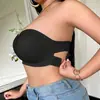 Lencería Bandeau sin Tirantes, sin Costuras, Push-up, Transpirable, Tallas Grandes, Antideslizante, sin Aros para Mujer, Busto Grande, Hace que el Busto Parezca Más Pequeño, Anticaída