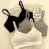 Top de tirantes de seda helada para mujer con copas incorporadas, tirantes antideslizantes, adecuado tanto para llevar solo como debajo de otra prenda, top estiloso sin espalda para chicas a la moda