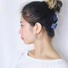 Brincos de argola com gradiente de diamantes completos Europa e Estados Unidos nova moda temperamento exagerado rede Brincos populares brincos femininos ins brincos estilo Hong Kong