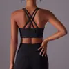 Primavera e verão Cross Shockproof Sexy Sports Underwear Mulheres Respirável Slim Yoga Vest Base-Back Fitness Top