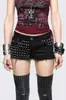 Moda Shorts Jeans Feminino Estilo Punk Millennium Y2K Transfronteiriço Hot Girl Retrô Borla Strass Estilo de Rua Americano