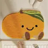 Tapete de Chão para Banheiro, Tapete para Quarto de Crianças, Capacho Absorvente de Água, Tapete de Banheiro Doméstico Fofo em Formato de Fruta para Porta de Banheiro, Tapete de Banheiro