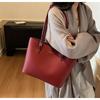 Bolso de Hombro 2025 Nuevo de Moda Tendencia Gran Capacidad Texturizado Estilo Western Bolso Tote Bolso de Mujer Estudiante Universitario Bolso de Clase