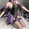 Lencería Sexy, Empalme de Cuero Patentado, Mono Transparente con Hombros Descubiertos, Traje Sin Entrepierna Abierta, Tentación, Envío Directo