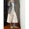 Shorts Jeans Cropped Retrô Branco Plus Size para Mulheres Verão Gordo mm Solto Emagrecimento Look Cintura Alta Reto Perna Larga Médio