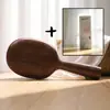 Pente Alisante Natural de Cerdas de Javali Sandália Dourada, Pente com Almofada de Ar para Massagem no Couro Cabeludo, Pente de Cerdas Feminino, Pente com Airbag para Alisamento