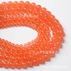 Calcedonia Naranja Cuentas con Cuentas Productos Semiterminados Venta al Por Mayor DIY Pulsera Tejida a Mano Accesorios de Joyería Cuentas Espaciadoras