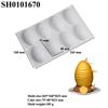 Shen Hong Páscoa 8 Ovos Onda Ovos de Dinossauro Forma de Bolo Mousse Chocolate Knock Music Silicone Assar