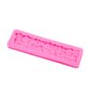 Molde de silicona para chocolate de rosa larga DIY, herramientas para decoración de bordes de pastel fondant, en stock, venta al por mayor