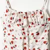 Vestido de tirantes dulce y picante estilo retro francés europeo y americano marca Z, vestido corto juvenil transfronterizo para vacaciones con estampado ZA