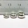 Pulsera de joyería hecha a mano con cuentas sueltas y cuerda de cuero, accesorios, hebilla antideslizante, cuentas sueltas al por mayor, acero inoxidable, cuentas espaciadoras de ábaco con agujero grande