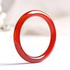 Pulsera de Ágata Roja Brasileña Pulsera de Jade para Mujer Pulsera de Calcedonia Pulsera Redonda Delgada Pulsera de Ágata Roja de Jade Benmingnian
