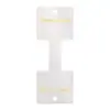 6*16cm Estampado en Caliente Plegable Forma de I Tarjeta Plegable Cartulina Blanca 400g Anillo para Toalla Tarjeta para Accesorios del Cabello Cartón