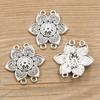 68 Accesorios de conexión de joyería de aleación DIY plata antigua conector poroso amuleto retro antiguo colgante hecho a mano