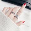 Anillo Abierto Trenzado de Cadena de Personalidad Simple Suave Fresco Creativo Dulce Estilo Coreano y Japonés para Mujer, Anillo para Dedo Índice de Moda Retro Tendencia