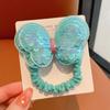 Cuerda para el Cabello de Mariposa con Lentejuelas Anillos para el Cabello para Niños No Dañan el Cabello Lazo de Mariposa Diadema para Cola de Caballo Alta Banda Elástica para el Cabello para Niña Adorno para la Cabeza
