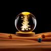 Venta al por mayor transfronteriza Árbol de Navidad 3d tridimensional grabado láser bola de cristal luz cálida estrella curativa luz nocturna adornos