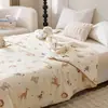 Colcha de verano de algodón tejido con fibra de soja segura para bebés Clase A, lavable a máquina, colcha de verano delgada para niños, colcha de aire acondicionado de regalo