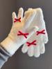 Guantes de Invierno de Dibujos Animados Lindo Forro Polar Coral Color Caramelo KT Oso Mantequilla Loppy Guantes Gruesos Cálidos de Felpa