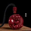 Coleção de Pingentes Naturais de Cinábrio e Areia Roxo-Dourada, Colares de Casal do Ano Zodiacal, Atacado e Dropshipping de Joias e Presentes de Feira Livre