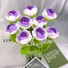 Flor de lã tricotada à mão simulação flor eterna presente Dia do Professor barraca linha de costura flor de crochê produto acabado atacado