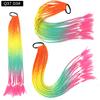 Pelucas de Cola de Caballo Dreadlock Estilo Europeo y Americano al por Mayor para Niños, Pelucas de Gomas Elásticas de Colores, Trenzas Boxeadora de Colores de Fibra de Alta Temperatura