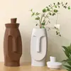Flor de Amapola Geométrico Cara Florero Tarro de Almacenamiento Molde de Yeso DIY Aromaterapia Resina Yeso Adorno Molde de Silicona