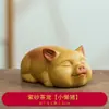 Mascota de Té de Arcilla Púrpura Hecha a Mano al por Mayor Cerdo del Zodiaco Pequeños Adornos de Alta Calidad Accesorios Creativos para Ceremonia de Té Mascota de Té de Arcilla Púrpura Se Puede Conservar