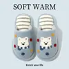 Pantuflas de Algodón Pareja West Highland Terrier Mujer 2026 Nuevo Otoño/Invierno Interior Hogar Suela Gruesa Antideslizante Cálido Zapatos de Maternidad