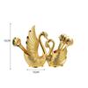 Alta qualidade Golden Swan garfo colher terno vintage textura de metal Swan colher decoração requintado requintado relevo design louça