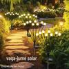 Lâmpada solar LED vaga-lume plugue de aterramento layout de jardim decorativo corda de lâmpada de jardim à prova de chuva ao ar livre lâmpada de chão de grama