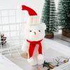 Urso de pelúcia decorativo cachecol fofo faça você mesmo bolsa de fantasia árvore de natal pingente boneca presente ano novo ursinho
