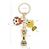 Chaveiro de Liga de Copa do Mundo de Futebol, Taça Troféu, Estádio, Pingente de Chuteira de Futebol, Acessórios DIY, Atacado em Estoque