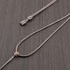 Cuerda colgante de jade simple tejida a mano con nudo Ping An, collar ajustable, cuerda fina llena de cera de abejas.