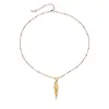 Taina Moda Transfronteriza Europea y Americana Oro de 18 Quilates Diseño de Nicho Colgante de Pez Pequeño Collar Estilo Festivo Joyería de Lujo Ligero Venta al por Mayor