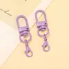 Cierre de Puerta Giratorio en Forma de U de Colores Pintado Broche de Langosta Accesorios para Joyería DIY Colgante para Llavero Hebilla para Colgar Bolsas Muñecas