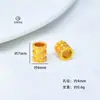 Accesorios para joyería DIY: oro antiguo incrustado con diamantes, separador de anillo retorcido de oro mate, cuenta de barril de cintura pequeña, colgante de tres vías