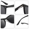 Lentes de Sol Cuadrados de Moda Retro Tr90 Polarizados para Hombre y Mujer, Lentes de Sol Clásicos Estilo Remache con Protección Solar