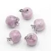 Suministro de transmisión en vivo transfronterizo cristal natural ágata piedra semipreciosa amatista pequeño colgante de Manzana Nochebuena Regalo de Navidad