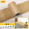 Adesivo de grão de madeira autoadesivo capa de madeira maciça cobrir furos reparar piso madeira borda de porta wrap tira decorativa renovação de guarda-roupa móveis