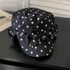 Boina de Lunares con Lazo, Copa Plana para Mujer, Estilo Ligero de Verano, Tacto de Alta Gama, Gorra Newsboy para Sombrear y Proteger del Sol
