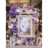 Marco de Exhibición de Arte Floral Mariposa Morada Comercial Creativo, Fábrica de Producción de Props para Fotografía para Lugares Escénicos