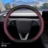 Adecuado para cubierta de volante Tesla, versión actualizada Modelo 3, cubierta de volante ultradelgada Modelo Y