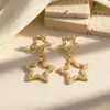 Pendientes Irregulares Exagerados Estilo Europeo y Americano para Mujer, Pendientes de Corazón y Cruz Texturizados con un Toque de Lujo Ligero y de Alta Gama, Venta al por Mayor desde el Fabricante