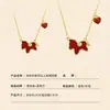 Collar de Conchas Cadena para Clavícula para Mujer, Signo Zodiacal Caballo, Corazón Dorado, Colgante de Flor de Lujo Ligero, Caballo Elegante, Símbolo de Riqueza, Cobre Rojo