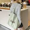 2024 Verano Nuevo Estilo Coreano Artístico Viento Perezoso Bolsa de Tela de Windsurf Casual Combinable Bolso de Hombro Bolso Tote de Gran Capacidad para Mujer