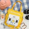 Light encontro anime periférico messenger bag grande capacidade branco pássaro quilha cartão saco de ombro compras bolsa de nylon homens e mulheres
