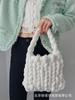 Lana islandesa super gruesa bolsa tejida a mano para manualidades bolsa terminada bolso de mensajero coreano para llevar a mano al por mayor de fábrica para mujer