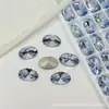 Wuzhou K9 Super Brilhante 8X12 Pedra de Strass em Formato de Ovo de Pombo 1:1 Réplica de Acessórios para Nail Art Huazi Pontiagudos de Fundo Decorativo DIY